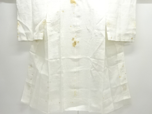 JAPANESE KIMONO / ANTIQUE JUBAN / HEMP / SNOWFLAKE